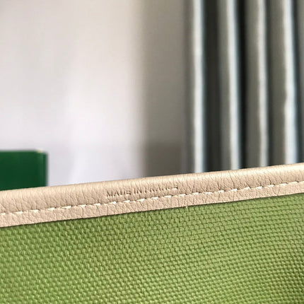 SAINT LOUIS PM 40 IN GREY MIX GREEN GOYARDINE CANVAS AND CALFSKIN