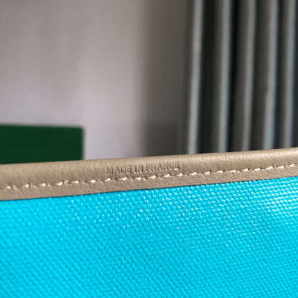 SAINT LOUIS PM 40 IN GREY MIX BLUE GOYARDINE CANVAS AND CALFSKIN