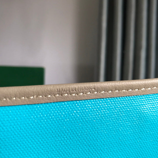 SAINT LOUIS PM 40 IN GREY MIX BLUE GOYARDINE CANVAS AND CALFSKIN