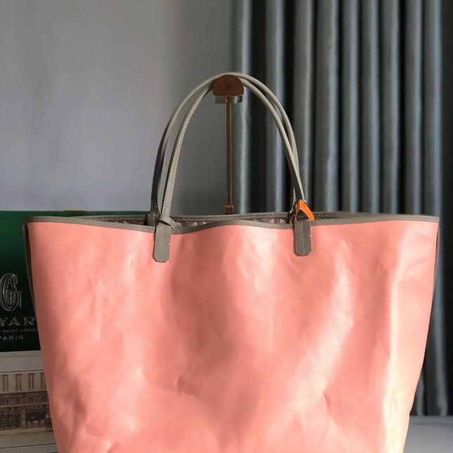 SAINT LOUIS PM 40 IN GREY MIX PINK GOYARDINE CANVAS AND CALFSKIN