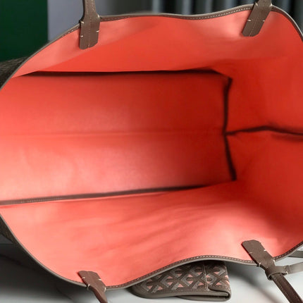 SAINT LOUIS PM 40 IN GREY MIX PINK GOYARDINE CANVAS AND CALFSKIN