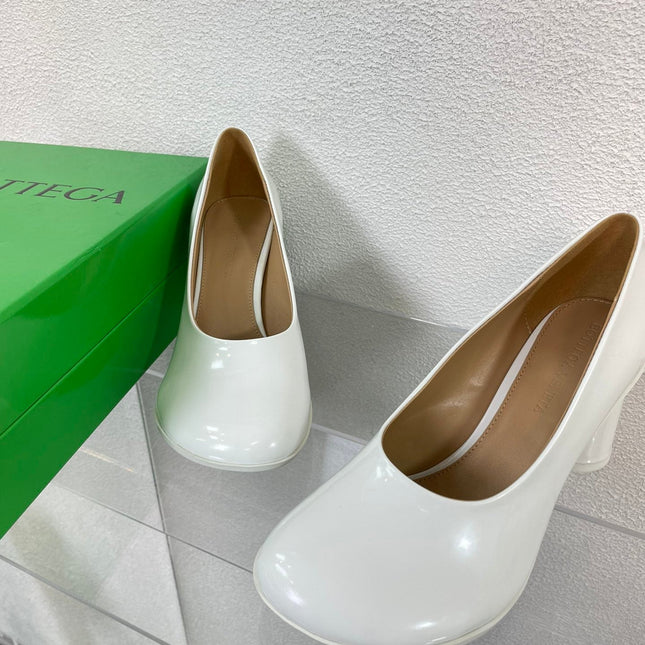 ATOMIC HIGH PUMP 9 CM IN WHITE CALFSKIN