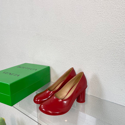 ATOMIC HIGH PUMP 9 CM IN RUBY RED CALFSKIN