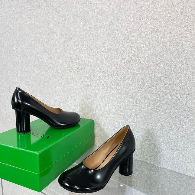 ATOMIC HIGH PUMP 9 CM IN BLACK CALFSKIN