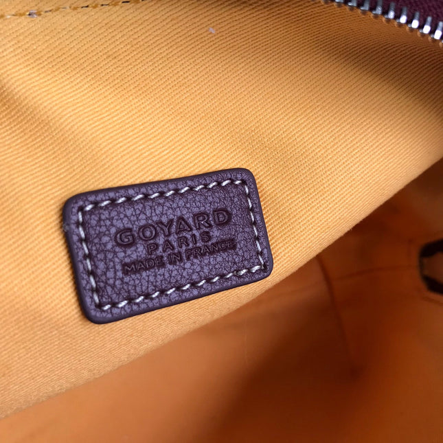 VENDÔME COSMETIC POUCH 17 IN WINE RED GOYARDINE CANVAS AND CALFSKIN TRIM