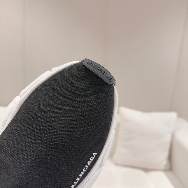 BALENCIAGA 25S SPEED TRAINER SNEAKERS 55 MM IN BLACK KNIT STYLE 5