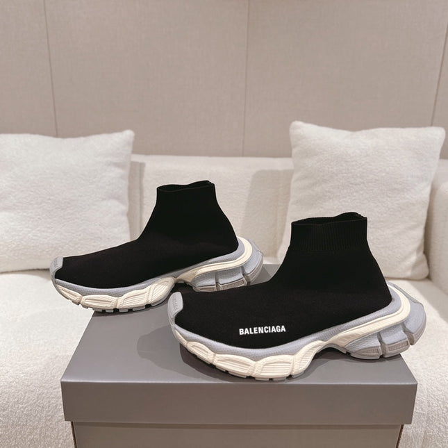 BALENCIAGA 25S SPEED TRAINER SNEAKERS 55 MM IN BLACK KNIT STYLE 4