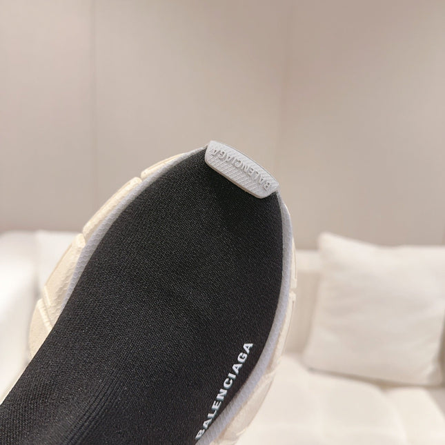 BALENCIAGA 25S SPEED TRAINER SNEAKERS 55 MM IN BLACK KNIT STYLE 4