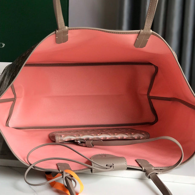 SAINT LOUIS PM 34 IN GREY MIX PINK GOYARDINE CANVAS AND CALFSKIN