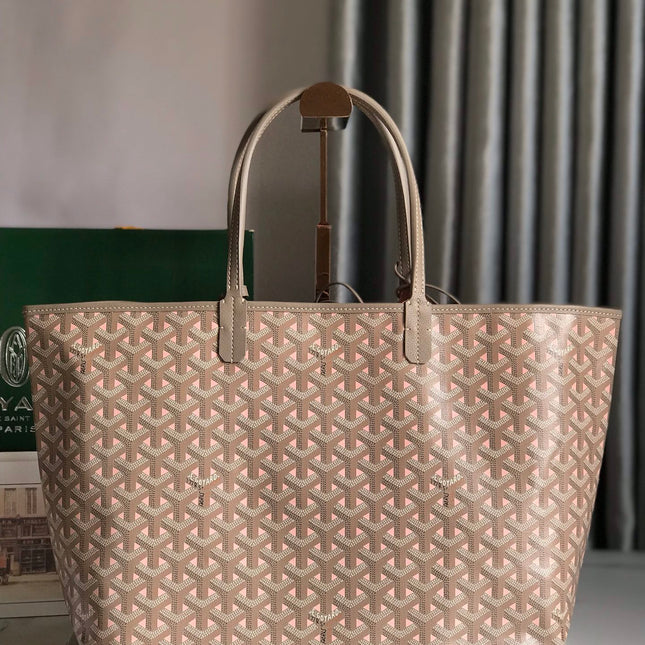 SAINT LOUIS PM 34 IN GREY MIX PINK GOYARDINE CANVAS AND CALFSKIN