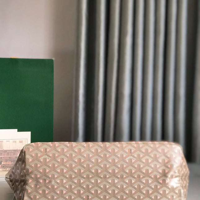 SAINT LOUIS PM 34 IN GREY MIX PINK GOYARDINE CANVAS AND CALFSKIN