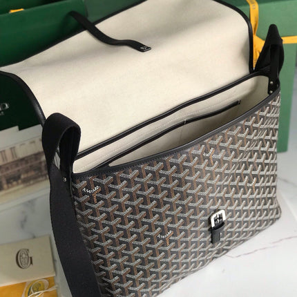 CITADIN MESSENGER BAG 39 IN BLACK GOYARDINE CANVAS