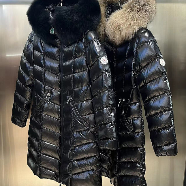 MONCLER LONG PUFFER JACKET IN BLACK