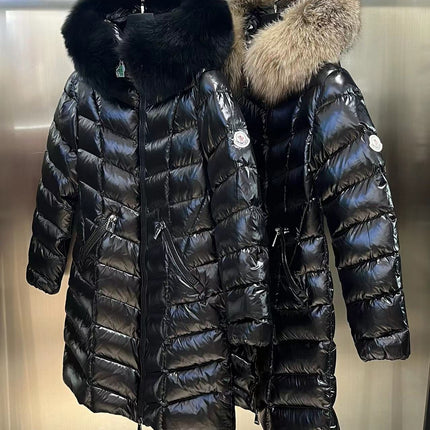 MONCLER LONG PUFFER JACKET IN BLACK