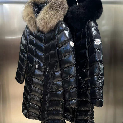 MONCLER LONG PUFFER JACKET IN BLACK