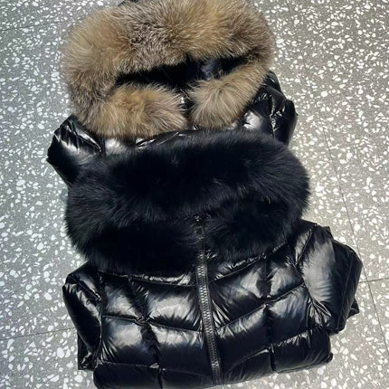 MONCLER LONG PUFFER JACKET IN BLACK