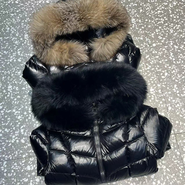 MONCLER LONG PUFFER JACKET IN BLACK