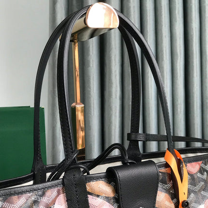 SAINT LOUIS PM BAG 34 IN PINK LETTRES CAMOUFLAGE GOYARDINE CANVAS