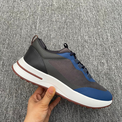 LP BRUNELLO SNEAKERS MULTI-GRAY AND NAVY MESH CALFSKIN