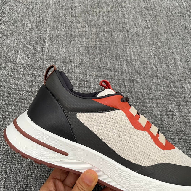 LP BRUNELLO SNEAKERS MULTI-RUBY AND WHITE MESH CALFSKIN