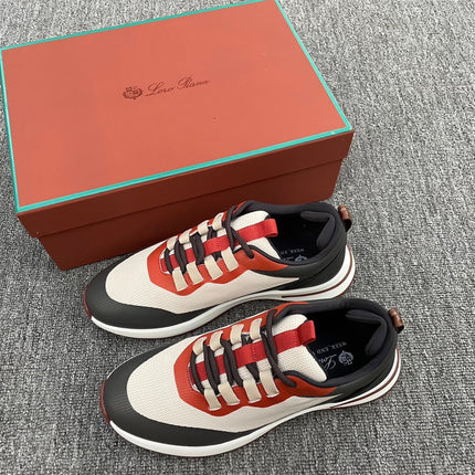 LP BRUNELLO SNEAKERS MULTI-RUBY AND WHITE MESH CALFSKIN