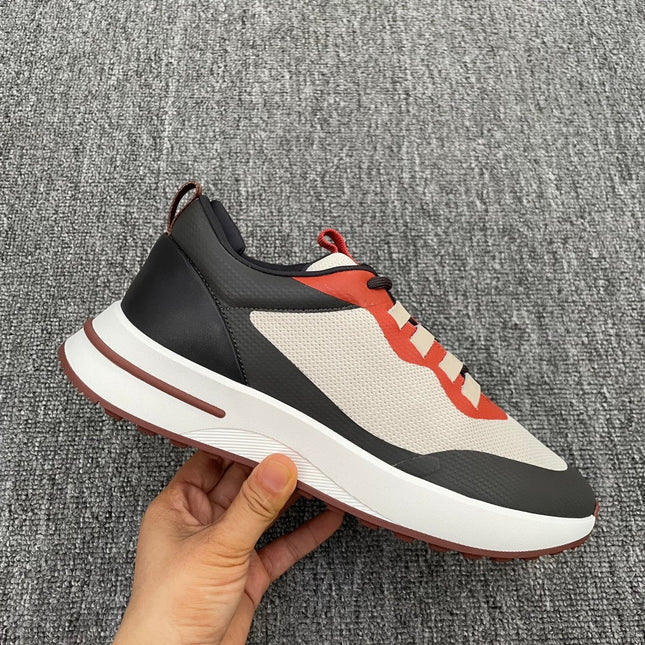 LP BRUNELLO SNEAKERS MULTI-RUBY AND WHITE MESH CALFSKIN