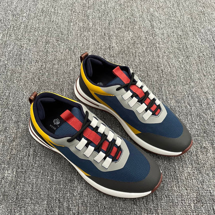 LP BRUNELLO SNEAKERS MULTI - CHARCOAL AND NAVY MESH CALFSKIN