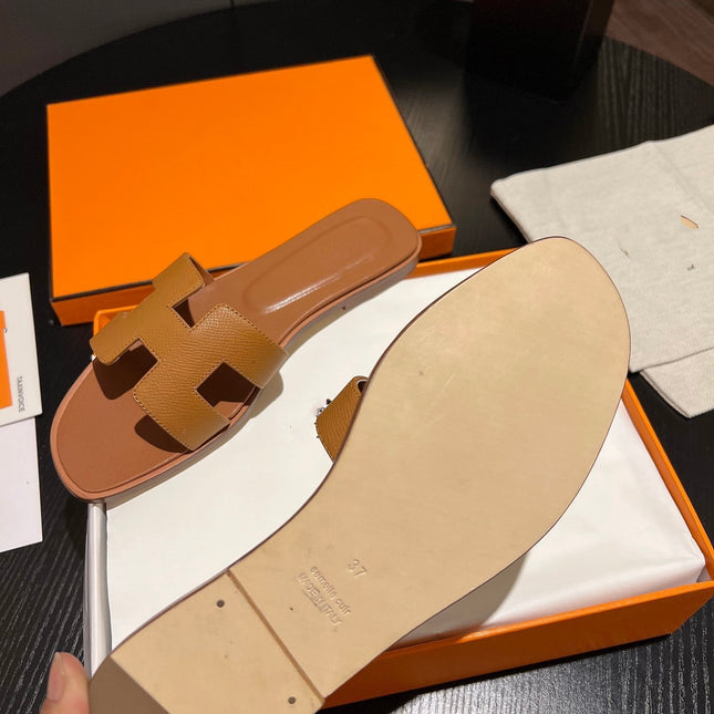 0RAN SANDAL Leather Brown