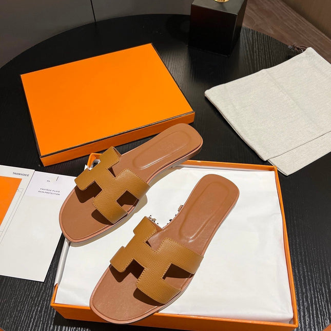 0RAN SANDAL Leather Brown