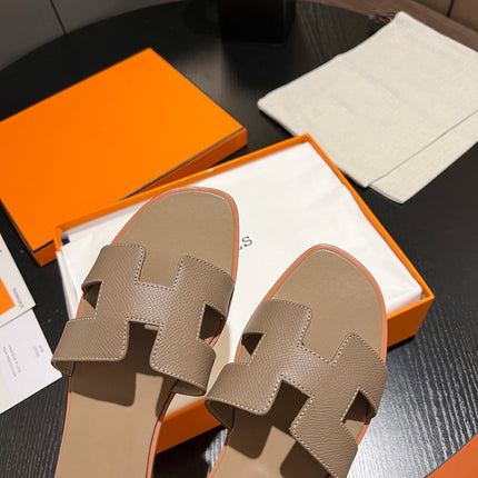 0RAN SANDAL Leather Peanut