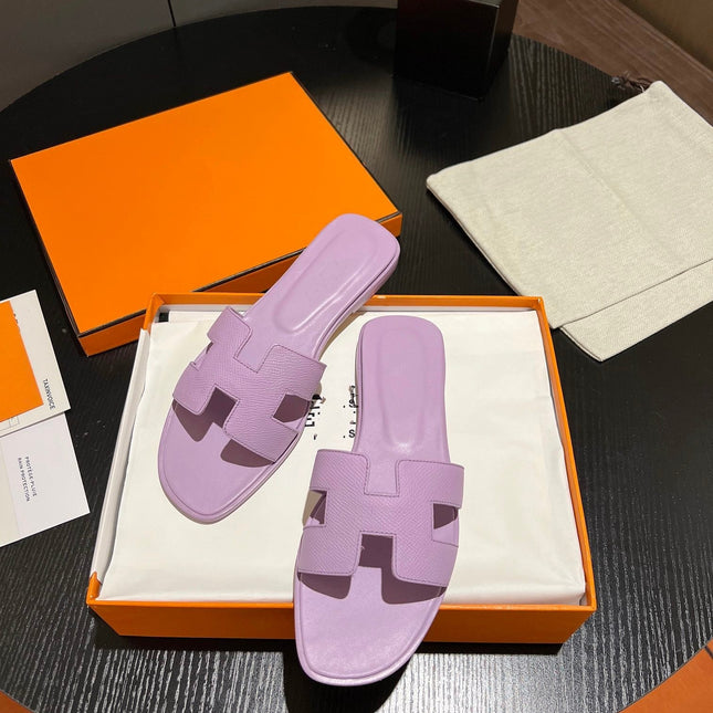 0RAN SANDAL Leather Lavender