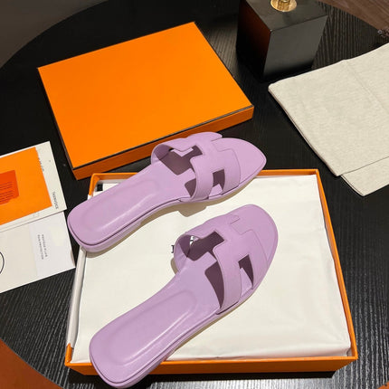 0RAN SANDAL Leather Lavender