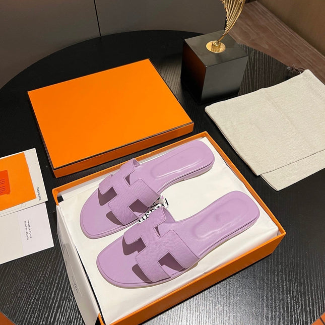 0RAN SANDAL Leather Lavender