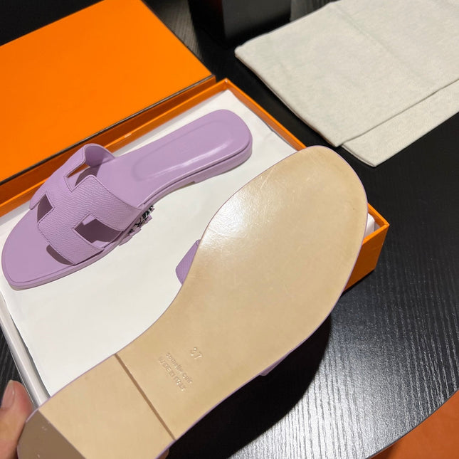 0RAN SANDAL Leather Lavender