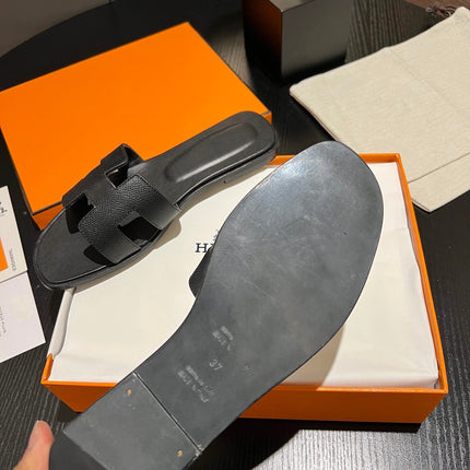 0RAN SANDAL Leather Black