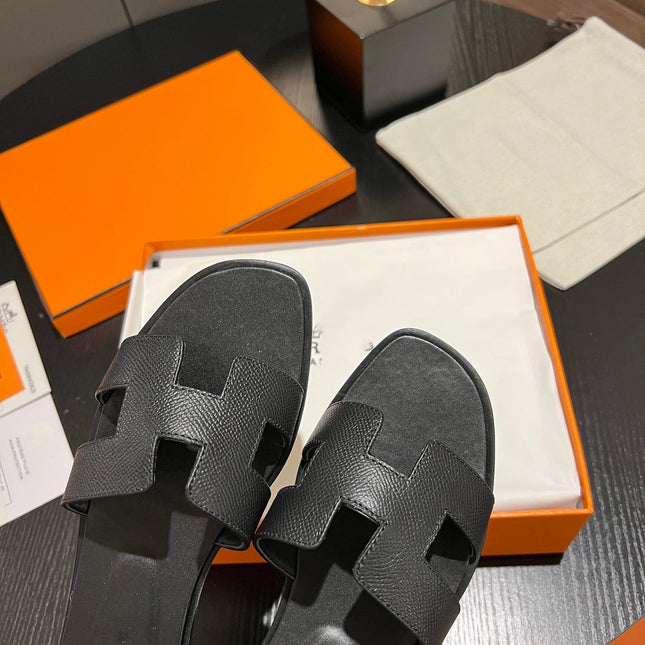 0RAN SANDAL Leather Black