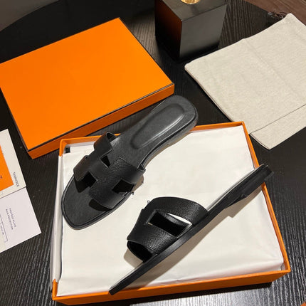 0RAN SANDAL Leather Black