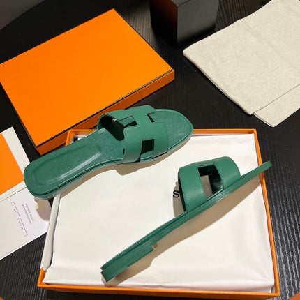 0RAN SANDAL Leather Ocean