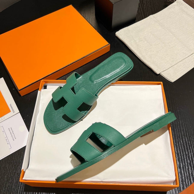 0RAN SANDAL Leather Ocean