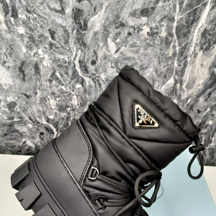 PRA RE-NYLON GABARDINE APRÈS SKI BOOTIES BLACK