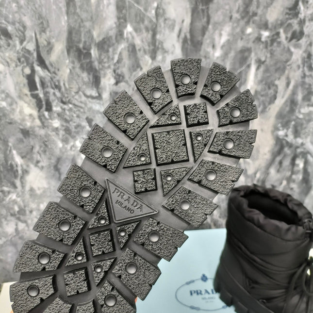 PRA RE-NYLON GABARDINE APRÈS SKI BOOTIES BLACK