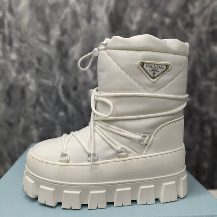PRA RE-NYLON GABARDINE APRÈS SKI BOOTIES WHITE