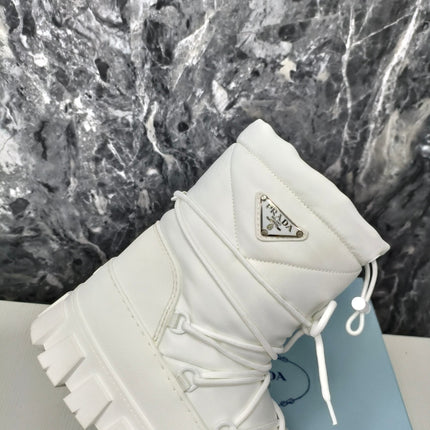 PRA RE-NYLON GABARDINE APRÈS SKI BOOTIES WHITE