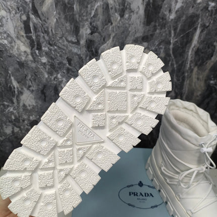 PRA RE-NYLON GABARDINE APRÈS SKI BOOTIES WHITE