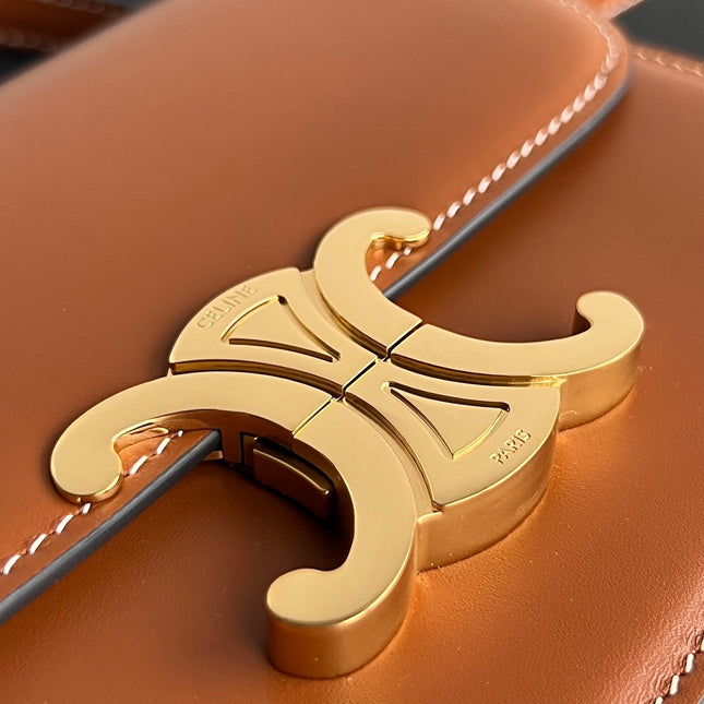 TRIOMPHE TEEN 18 CINNAMON BROWN COWHIDE