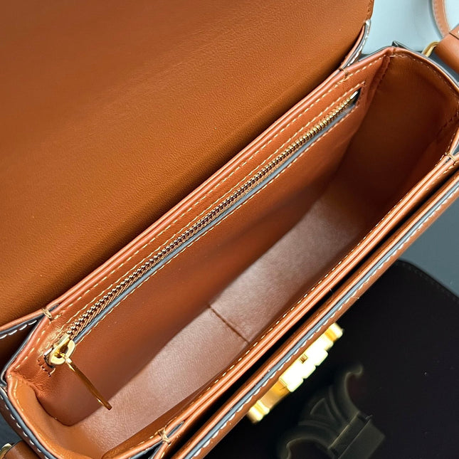 TRIOMPHE TEEN 22 CINNAMON BROWN COWHIDE