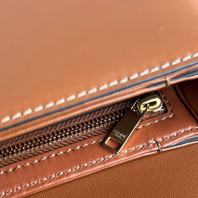 TRIOMPHE TEEN 18 CINNAMON BROWN COWHIDE