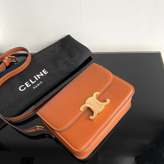 TRIOMPHE TEEN 22 CINNAMON BROWN COWHIDE