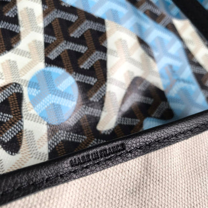 SAINT LOUIS GM BAG 40 IN BLUE LETTRES CAMOUFLAGE GOYARDINE CANVAS