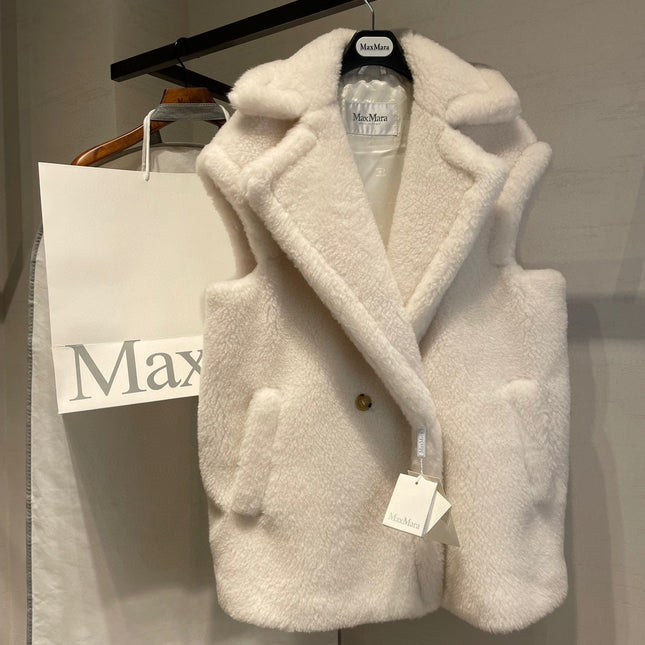 MAX MARA 25S SLEEVELESS TEDDY VEST 00550